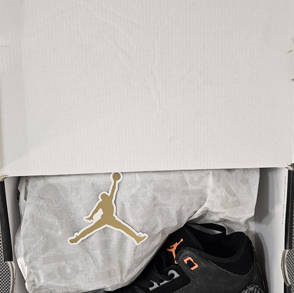 Nike Air Jordan Retro 3 Shoes Fear Pack Grey Orange OG CT8532-080 Mens Size6,5Y - Picture 10 of 10